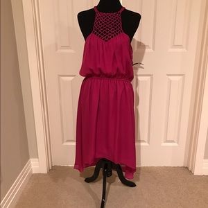 Fuchsia high low cocktail dress (NWOT)